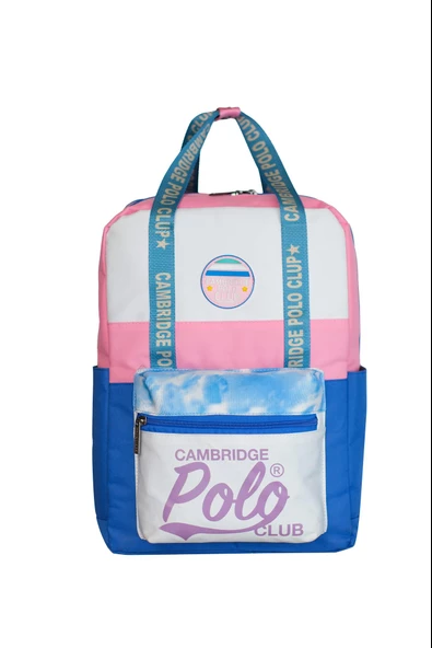 Çocuk Kol Saati Hediyeli Cambridge Polo Club Büyük Kapasiteli Çocuk Okul Çantası CPC.4042.C0026 - 2