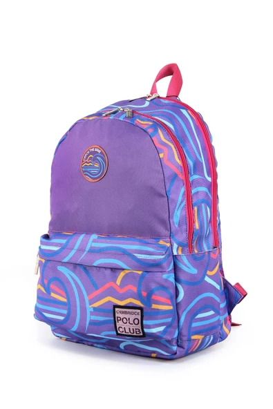 Çocuk Kol Saati Hediyeli Cambridge Polo Club Büyük Kapasiteli Çocuk Okul Çantası CPO.4093.C005 - 3