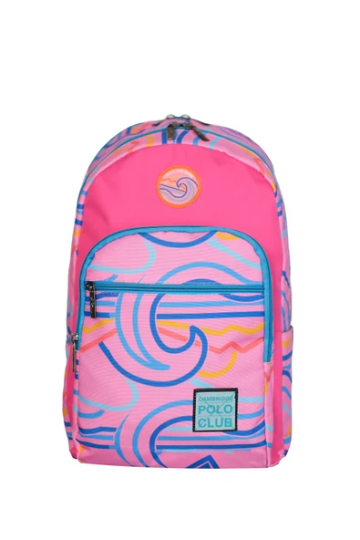 Çocuk Kol Saati Hediyeli Cambridge Polo Club Büyük Kapasiteli Çocuk Okul Çantası CPO.4092.C0026 - 2