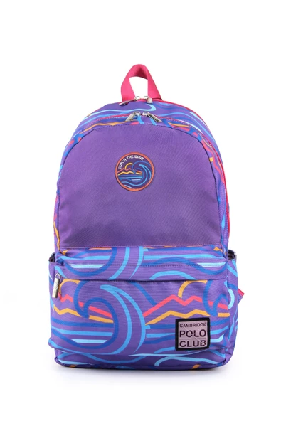 Çocuk Kol Saati Hediyeli Cambridge Polo Club Büyük Kapasiteli Çocuk Okul Çantası CPO.4093.C005 - 4