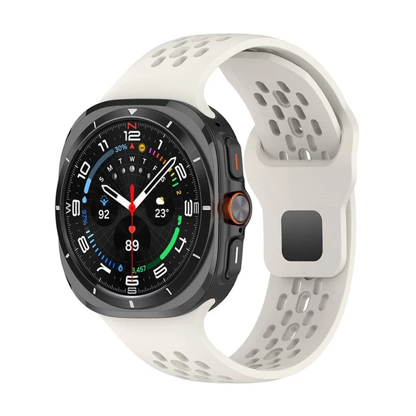 Galaxy Watch Ultra 47mm  KRD-119 Delikli Tasarım Silikon Kordon - Resim 4