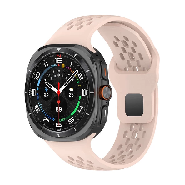 Galaxy Watch Ultra 47mm  KRD-119 Delikli Tasarım Silikon Kordon - Resim 10