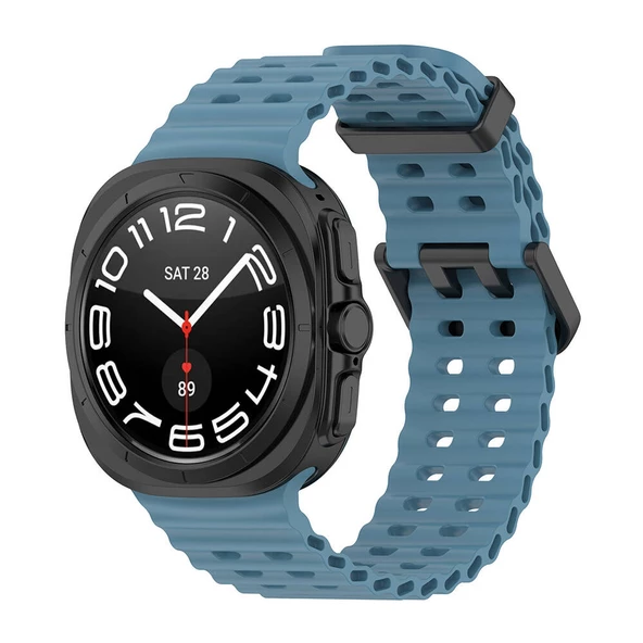 Galaxy Watch Ultra 47mm  KRD-118 Tırtıklı Tasarım Silikon Kordon - Resim 3