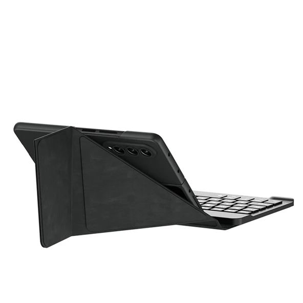 Galaxy Z Fold 4 Kılıf Standlı Bluetooth Klavyeli  Kıpta Keyboard Set Kılıf - Resim 5