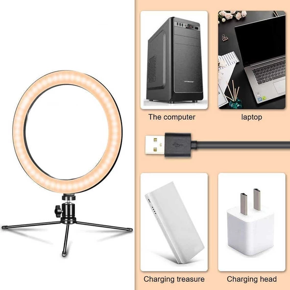 CT-001 Işıklı Tripod Ring Light - 4