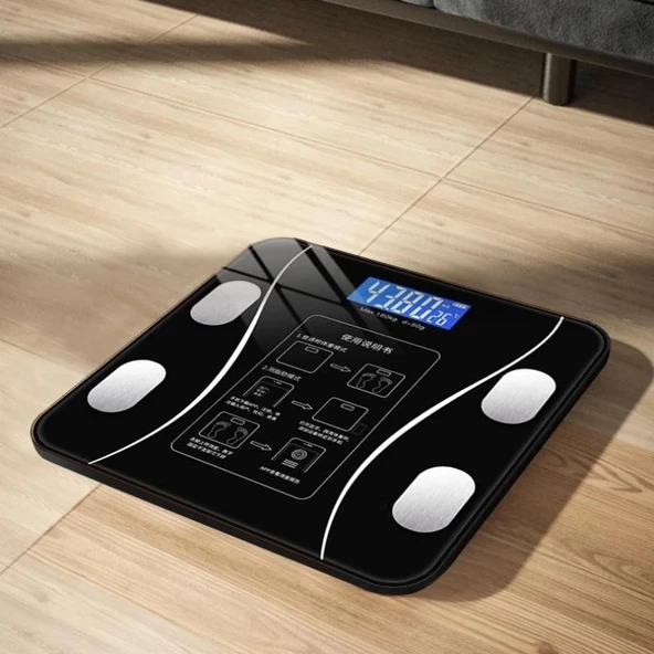 Akıllı Kablosuz Dijital Banyo Ve Vücut Yağ Ağırlık Ölçeği Vücut Kompozisyonu Analizörü Bluetoothlu Tartı - 4