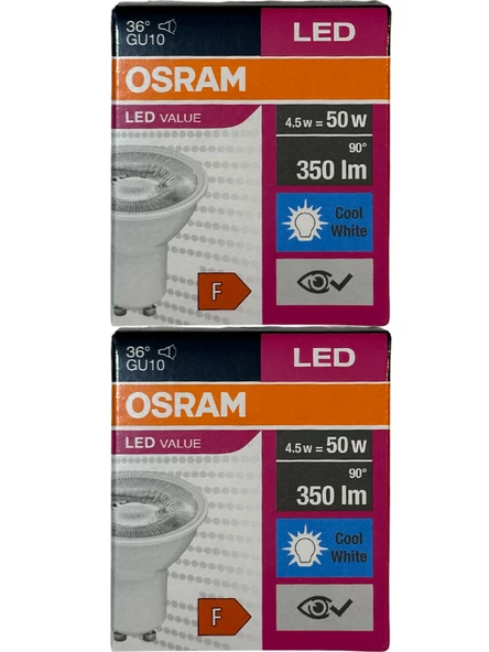 Osram 4.5W (50W) 4000K (Günışığı) GU10 Duylu Par16 Led Spot (2 Adet)