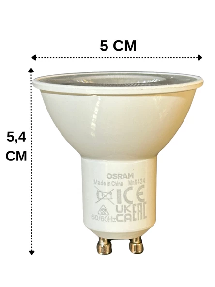 Osram 4.5W (50W) 4000K (Günışığı) GU10 Duylu Par16 Led Spot (4 Adet) - 3