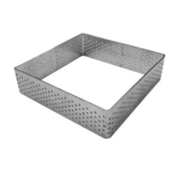 Delikli Tart Kalıbı Kare 6x6 Cm h:2,5 Cm