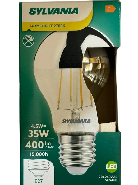 Sylvania 4,5W (35W) Endirekt 2700K (Sarı Işık) E27 Duylu Led Ampul (10 Adet) - Resim 2