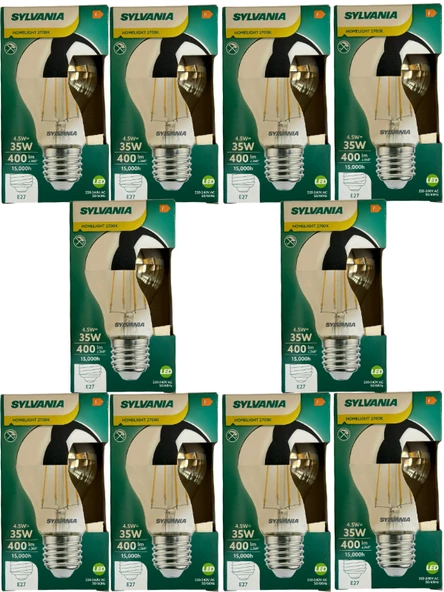 Sylvania 4,5W (35W) Endirekt 2700K (Sarı Işık) E27 Duylu Led Ampul (10 Adet)