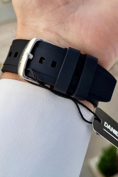 Daniel Klein DKISTE1273 Kasası Gümüş Kordonu Siyah Renk İç Göstergeleri Aktif Hediye Paketli Erkek Kol Saati - Resim 5