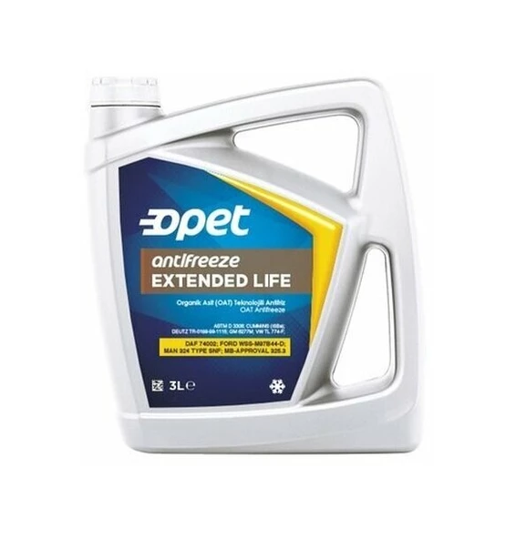 Opet Extended Life Kırmızı Konsantre Antifriz 3 Litre 70C