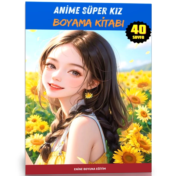Anime SÜPER KIZ Boyama Kitabı (40 Tam Sayfa) ürün görseli 1