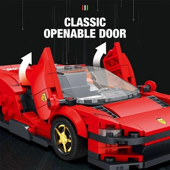 Technic Spor Araba Ferrari 3D Lego BUILDING BLOCKS 306 Parça 14+ YAŞ Puzzle Araba Hediye - 3