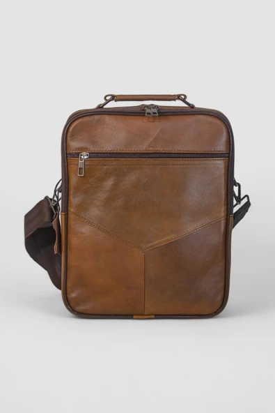 Lederax Hakiki Deri Kasalı El ve Omuz Çantası Battal Boy Dikey LD475 - Resim 8