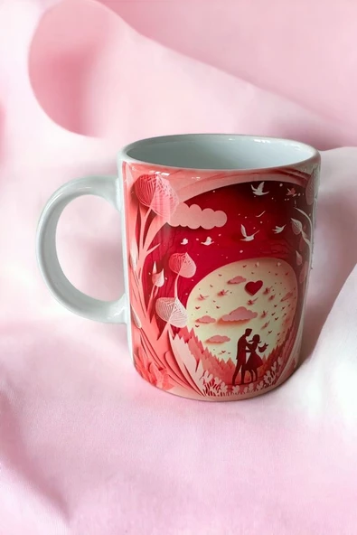 Kupa,sevgililer günü kupası,sevgililer günü hediyesi ,pembe kupa