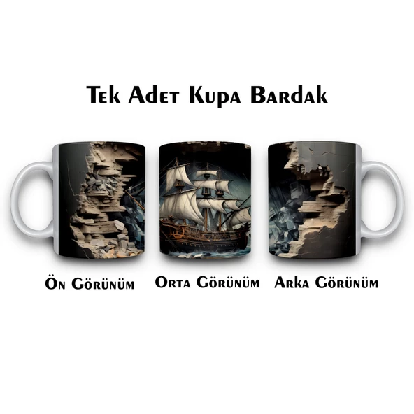 Kupa,3 boyutlu kupa ,baskılı kupa,gemi baskılı kupa - 7