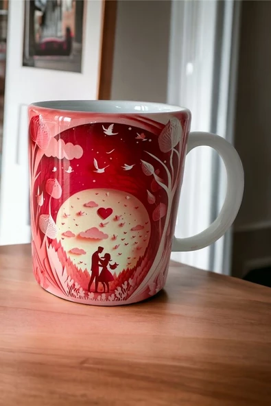 Kupa,sevgililer günü kupası,sevgililer günü hediyesi ,pembe kupa - 3