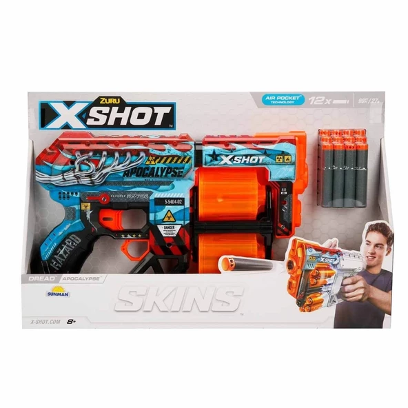 36517 X-Shot Skins Dread 12 Mermili Sünger Dart Atan Silah 31 cm-Sunman - 3