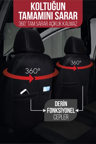 SMRAUTOACCESSORY  PAM Serisi Oto Koltuk Kılıfı - Resim 6