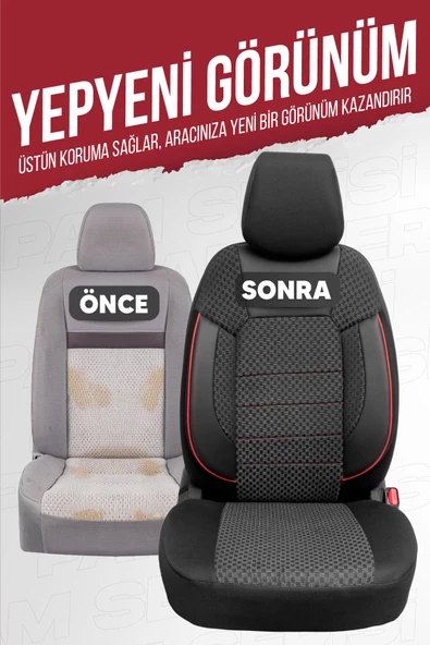 SMRAUTOACCESSORY  PAM Serisi Oto Koltuk Kılıfı - Resim 4