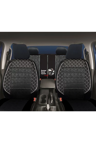 SMRAUTOACCESSORY  Plus Serisi Tüm Binek Ve Suv Araçlarla Uyumlu Universal Oto Koltuk Kılıfı - 6