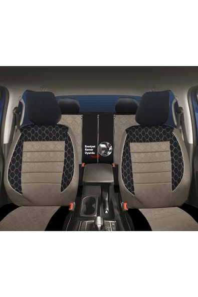 SMRAUTOACCESSORY  Plus Serisi Tüm Binek Ve Suv Araçlarla Uyumlu Universal Oto Koltuk Kılıfı - 6