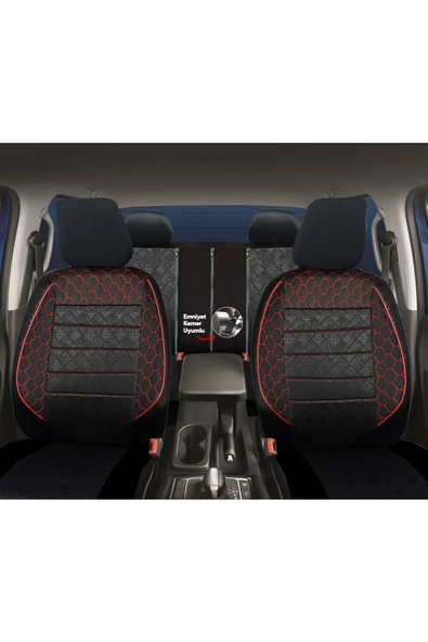 SMRAUTOACCESSORY  Plus Serisi Tüm Binek Ve Suv Araçlarla Uyumlu Universal Oto Koltuk Kılıfı - Resim 6