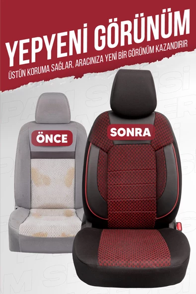 SMRAUTOACCESSORY PAM Serisi Oto Koltuk Kılıfı - 4