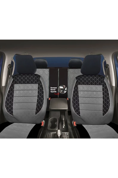 SMRAUTOACCESSORY  Plus Serisi Tüm Binek Ve Suv Araçlarla Uyumlu Universal Oto Koltuk Kılıfı - 6