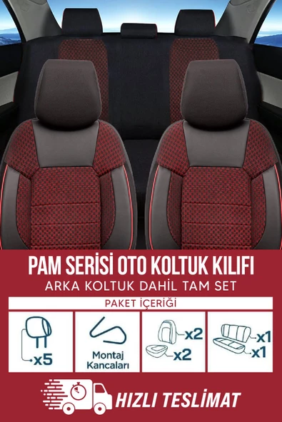 SMRAUTOACCESSORY PAM Serisi Oto Koltuk Kılıfı - 7