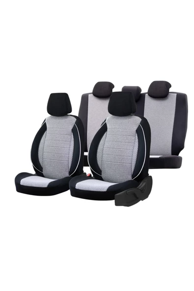 SMRAUTOACCESSORY  Renault Scenic Serisi Ultra Luks Oto Koltuk Kilifi Beyaz-siyah