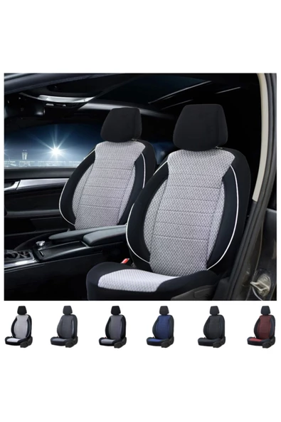 SMRAUTOACCESSORY  Kia Optima Serisi Ultra Luks Pamuklu Koltuk Kilifi Siyah-beyaz