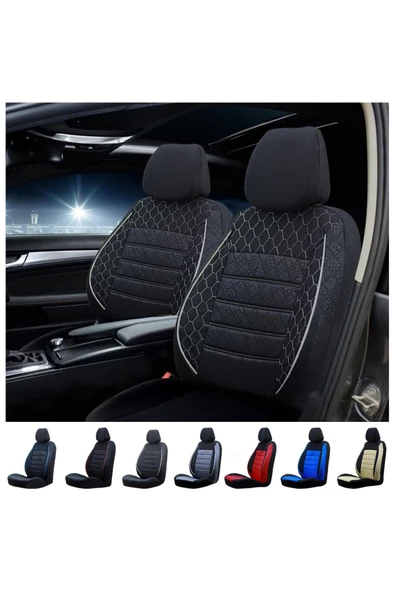 SMRAUTOACCESSORY  Renault Symbol Oto Koltuk Kılıfı Gof Siyah Beyaz