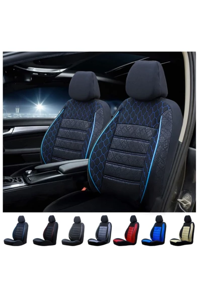 SMRAUTOACCESSORY  Siyah Mavi Ford B Max Oto Koltuk Kılıfı Gof