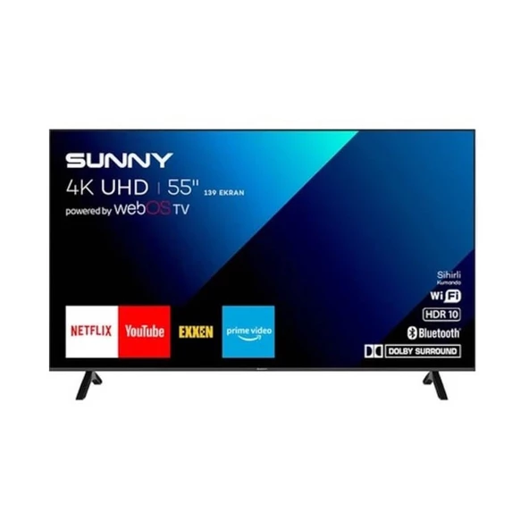 Sunny SN55FMN252 4K Ultra HD 55" 140 Ekran Uydu Alıcılı webOS Smart LED TV