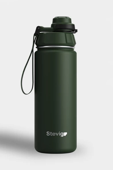 Stevig 1 Hand Leak-Proof Sızdırmaz Çelik Termos 500 Ml Green ST-208 - 3