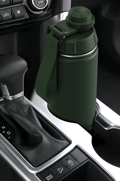 Stevig 1 Hand Leak-Proof Sızdırmaz Çelik Termos 500 Ml Green ST-208 - 6