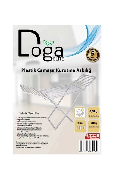 Doğa - Elıte Plastik Çamaşır Kurutma Askılığı - 5