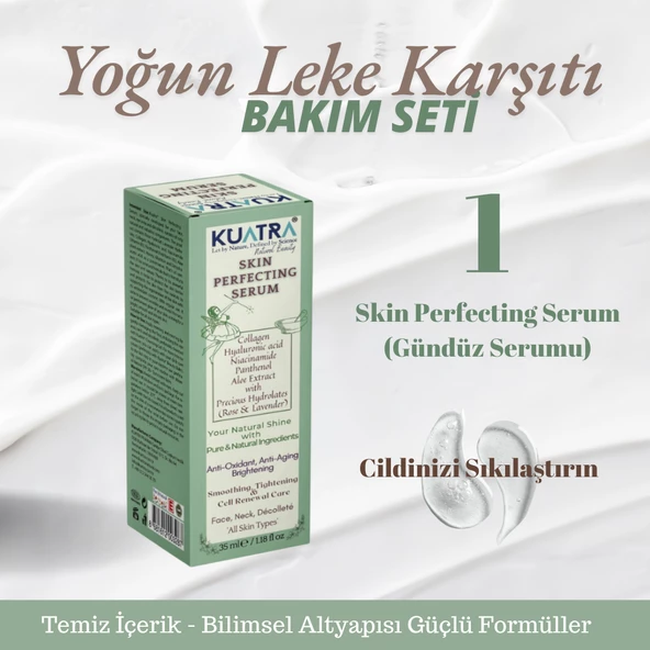 Kuatra Koyu Leke, Yaşlanma Karşıtı Ve Yoğun Nem Gündüz Set Doğal Içerikli Krem ve Serum - 2