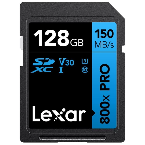 128GB LEXAR LSD0800P128G-BNNNG PROFESIONAL 800X PRO SDXC UHS-I CARDS UP TO 150MB/S READ 45MB/S WRITE