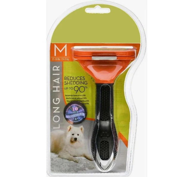 Petinka Köpekler İçin Uzun Tüylü Kolay Tarama Fırçası Temizlenebilir Çelik Tarak Medium Tüy Toplayıcı - 6