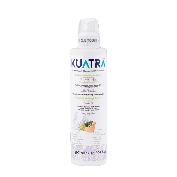 Kuatra Nemlendirici Besleyici Temizlik Jeli (Tıbbi Lavanta (Lavandula Angustifolia) uçucu yağı içeren) 200ml - 2