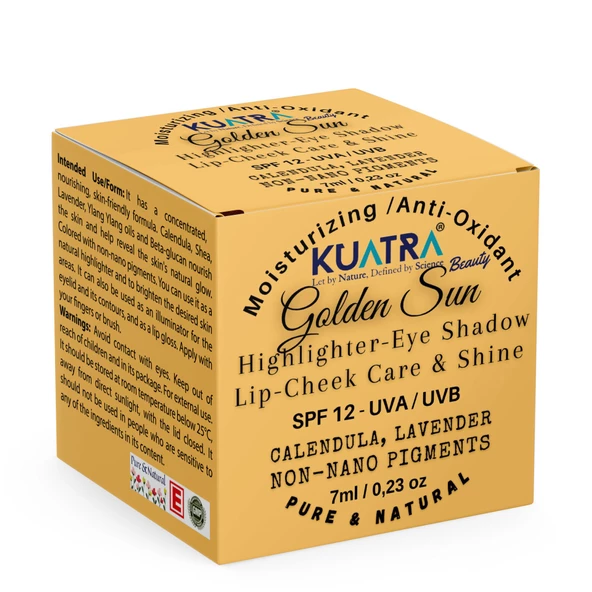 Kuatra Golden Sun Doğal İçerikli Nemlendirici Antioksidan Işıltı Veren Balm (Highlighter - Göz Farı- Aydınlatıcı) 7ml - 3