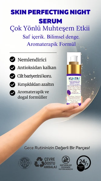 Kuatra Skin Perfecting  'Night' Serum (cildi onarmaya ve cildi kusursuzlaştırmaya yardımcı gece serumu) - Resim 12