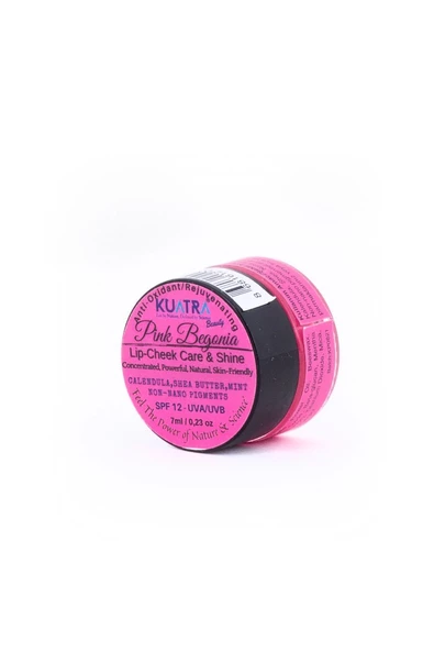 Kuatra Pink Begonia Doğal İçerikli Nemlendirici - Antioksidan Işıltı Veren Balm (Ruj - Allık - Göz Farı) 7ml - 4