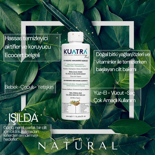 Kuatra Nemlendirici Besleyici Temizlik Jeli 200ml (kokusuz) - 2