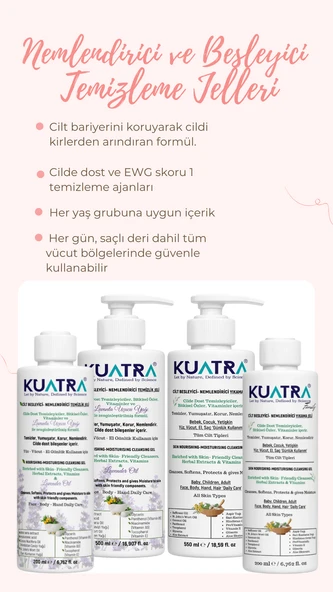 Kuatra Nemlendirici Besleyici Temizlik Jeli (Tıbbi Lavanta (Lavandula Angustifolia) uçucu yağı içeren) 500ml - Resim 5