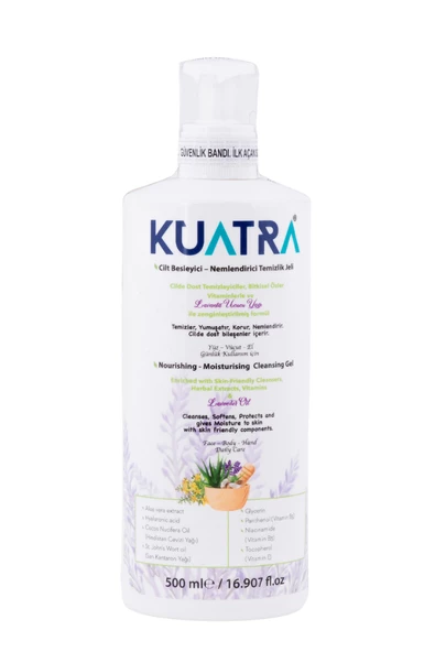 Kuatra Nemlendirici Besleyici Temizlik Jeli (Tıbbi Lavanta (Lavandula Angustifolia) uçucu yağı içeren) 500ml